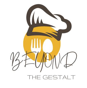 A logo for a restaurant called beyond the gestalt