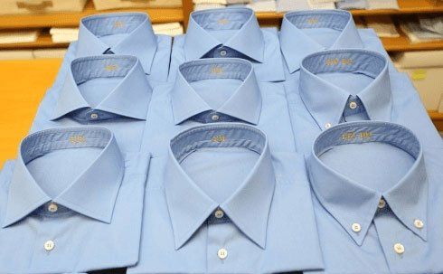 camicie blu in vari stili e tessuti