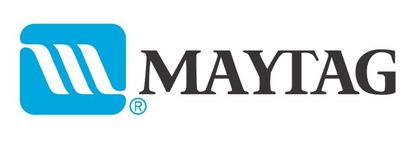 Maytag logo with blue icon and black wordmark