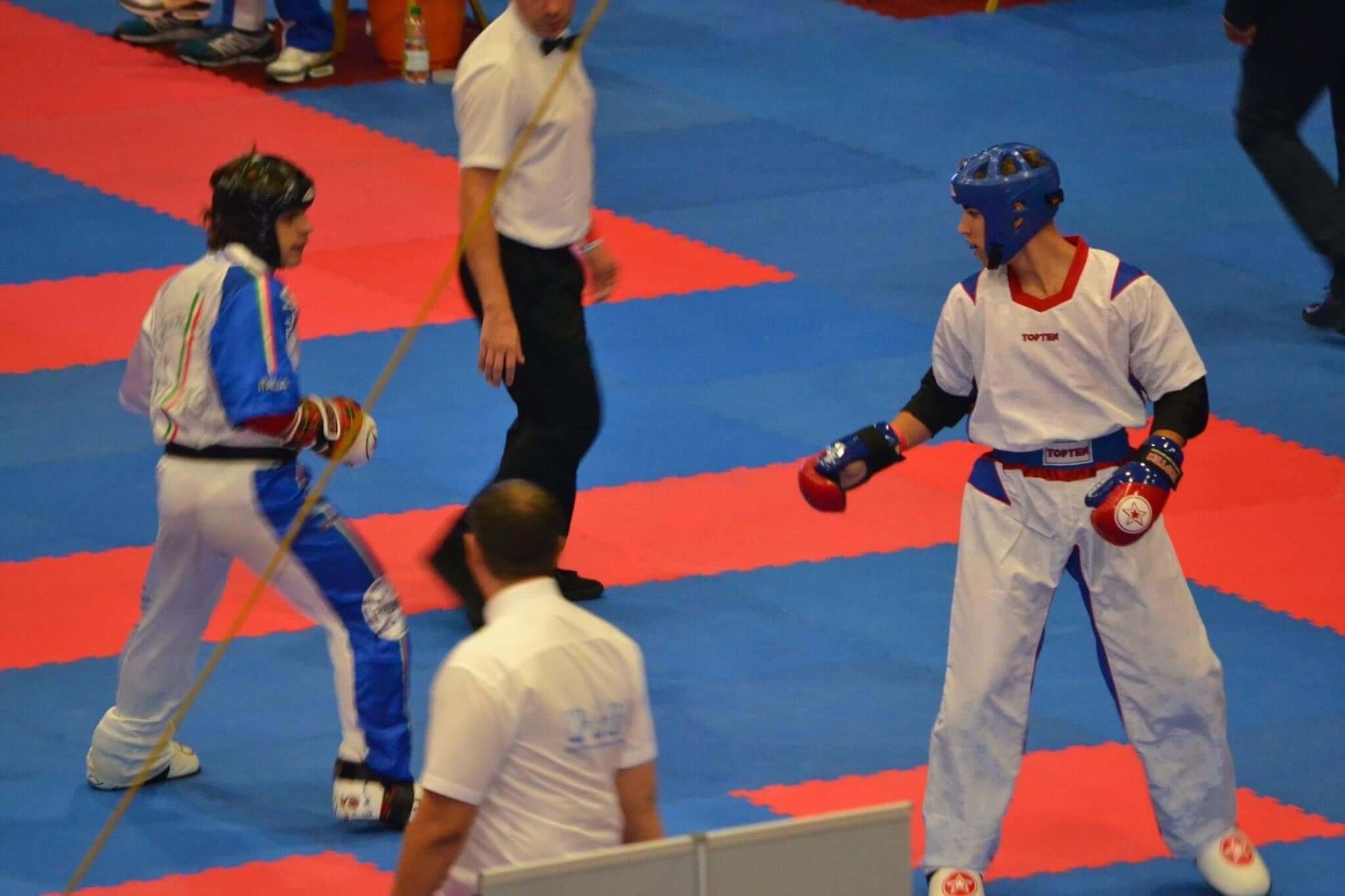 Adults practicing striking drills at Wisconsin National Karate in New Berlin, WI.