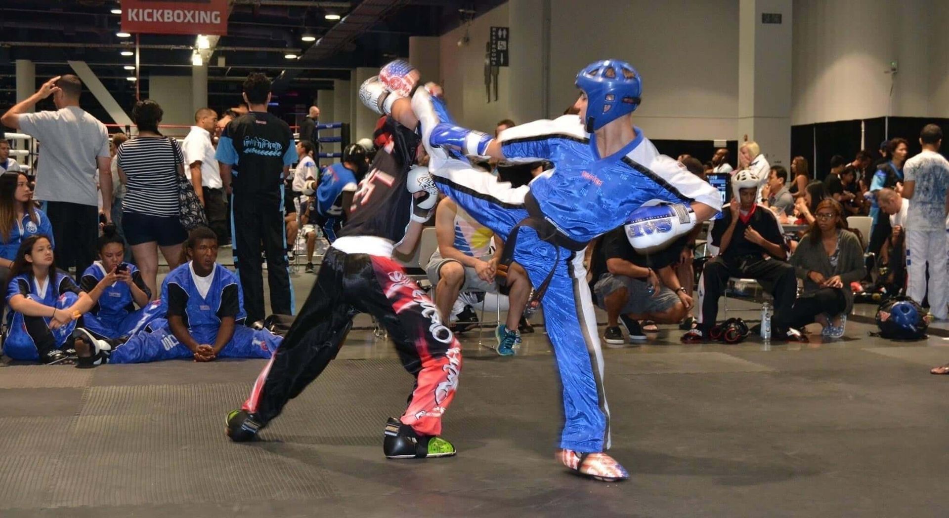 Students practice Karate techniques at Wisconsin National Karate Kickboxing & Krav Maga in New Berlin, WI for confidence.