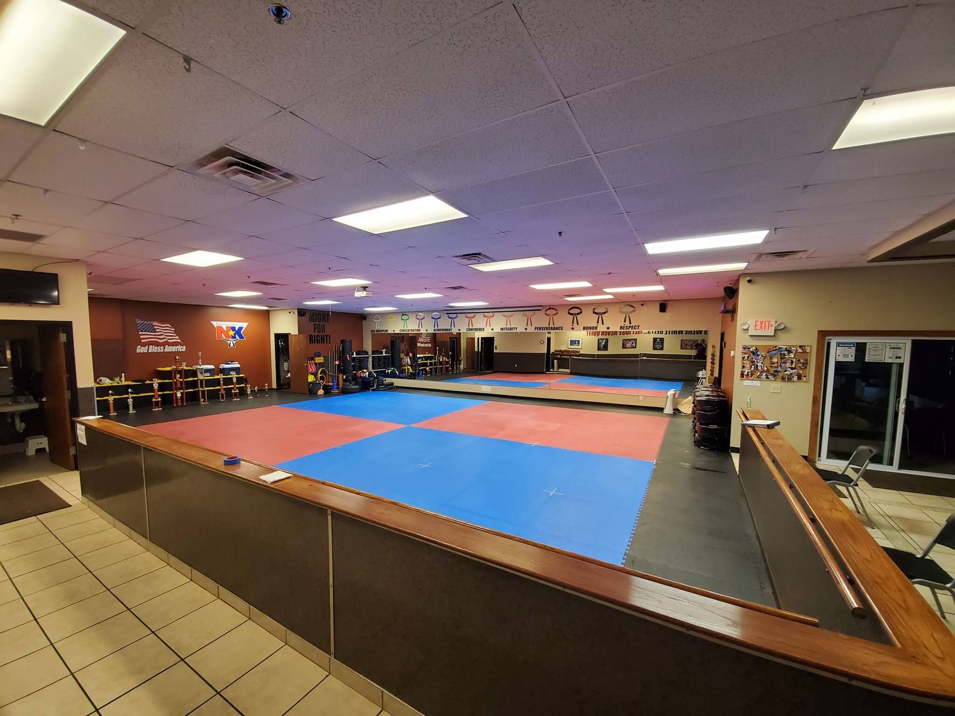 Adult Karate students training focused striking drills at Wisconsin National Karate in New Berlin.