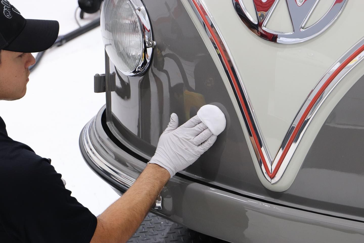 ceramic coating application on vehicle