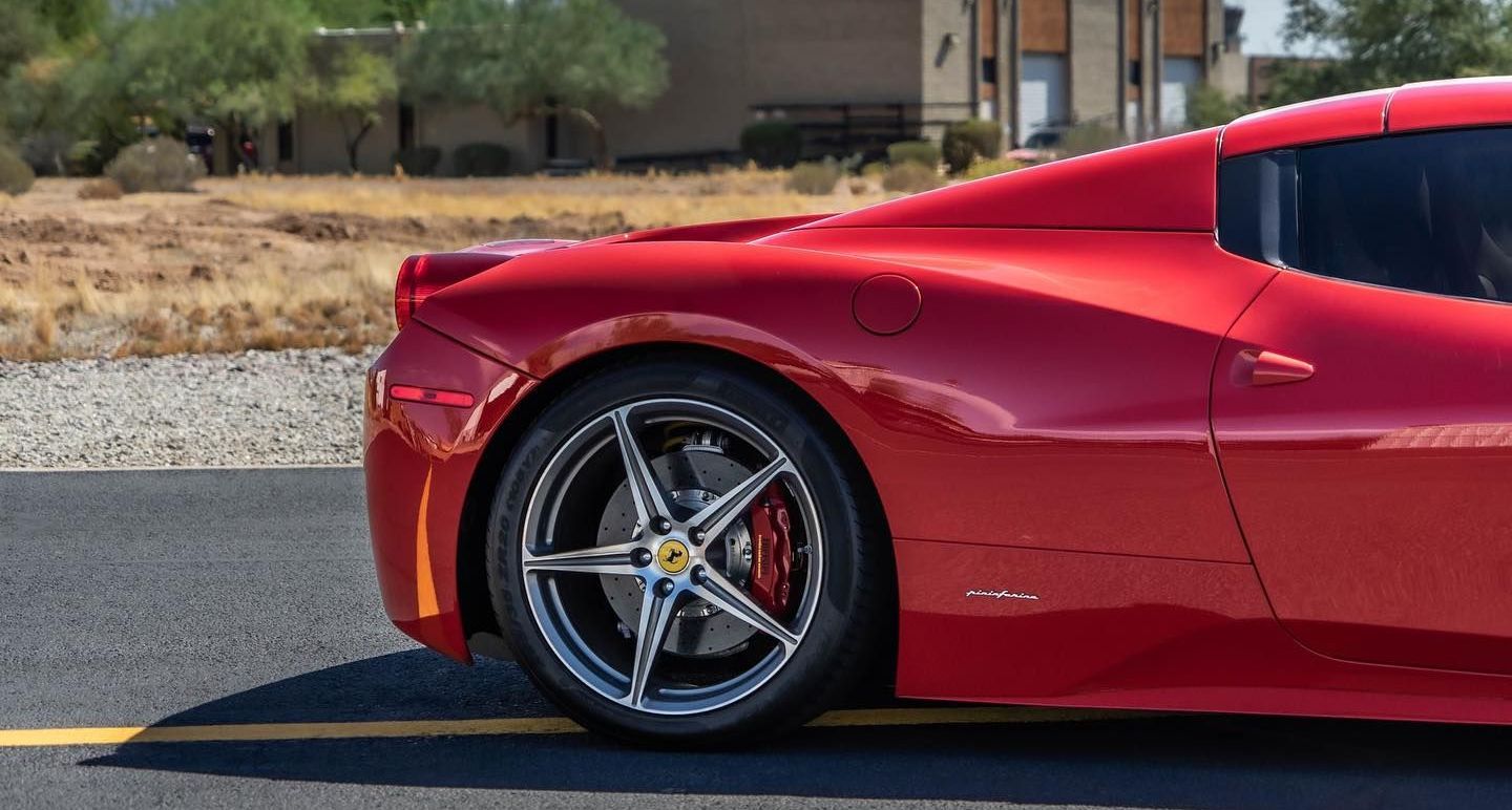 ceramic coated vehicle parked outside