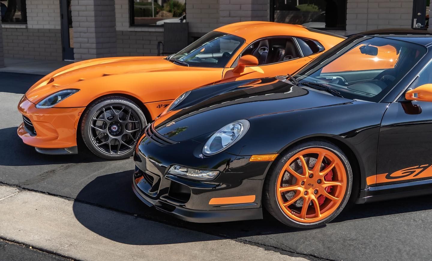 vehicles with ceramic coating parked under the sun