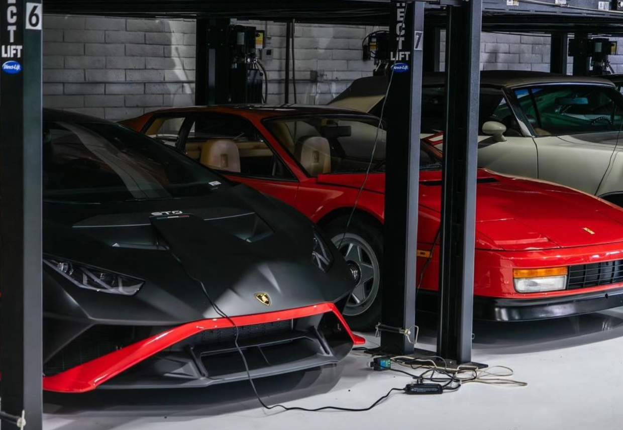 cars parked inside the vehicle storage