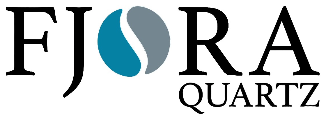 The fjora logo is black, teal and gray on a white background.