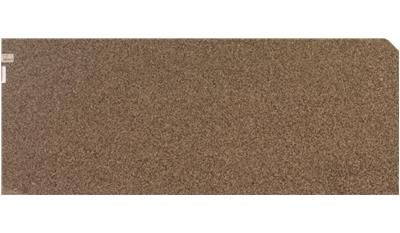 A brown cork board with a white border on a white background.