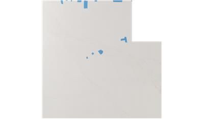 A piece of white paper with blue stickers on it.