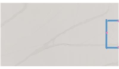 A white background with a blue rectangle in the middle