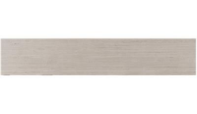 A white tile that looks like a piece of wood on a white background.