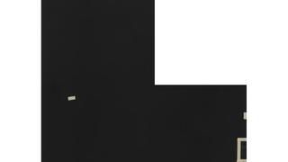 A black square with a white l on it on a white background.