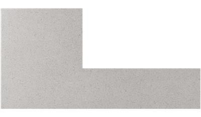 A piece of paper with the letter l on it on a white background.