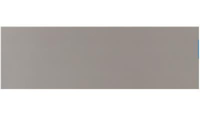 A close up of a gray tile on a white background.