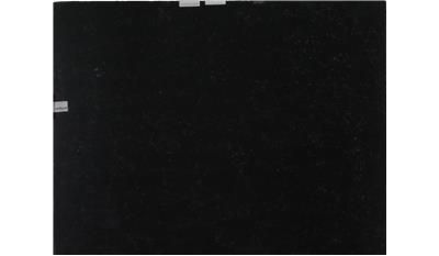 A black picture frame is hanging on a white wall.