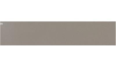 A long gray tile with a white sticker on it on a white background.