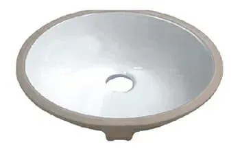 A white sink with a hole in the middle on a white background.