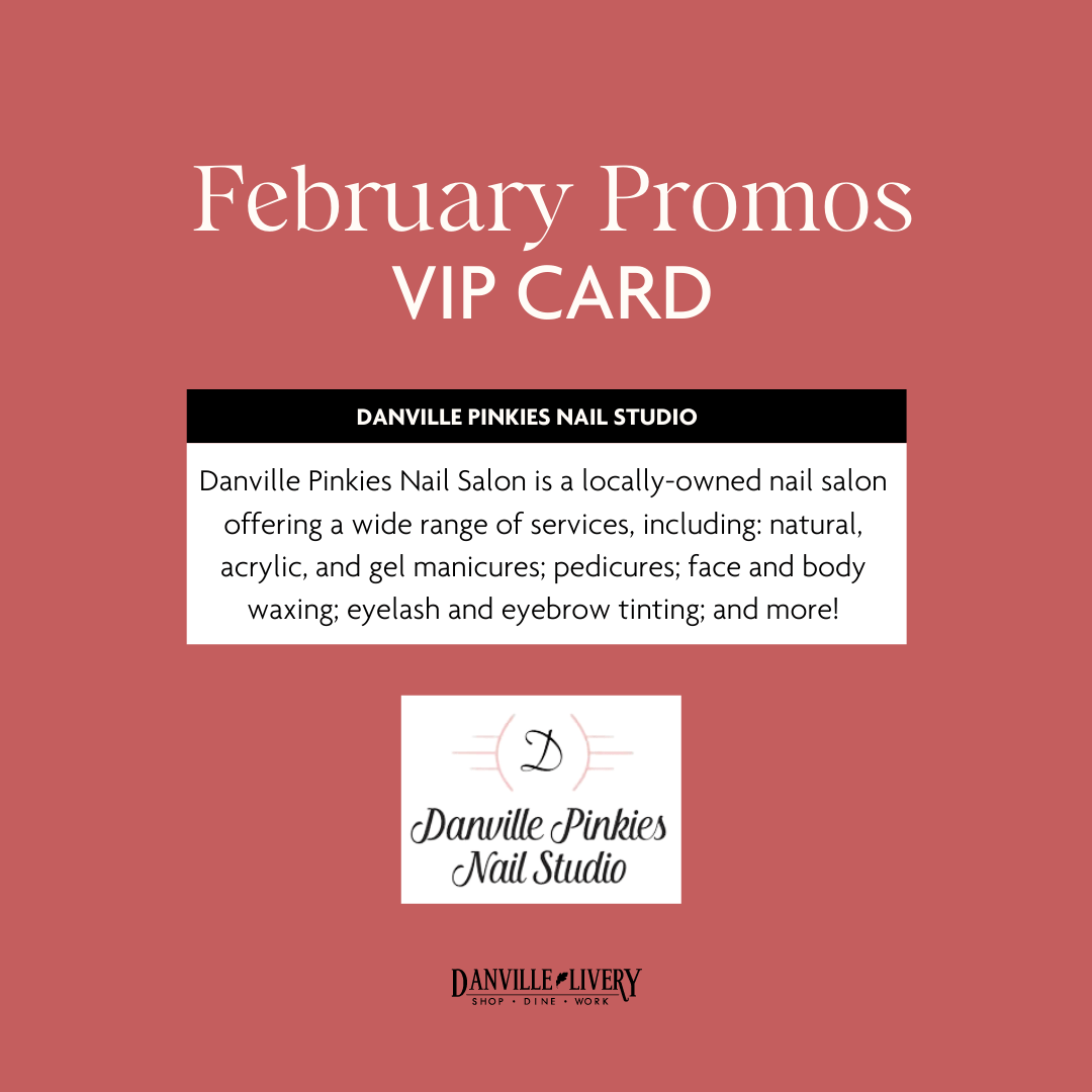 A february promos vip card for danielle pinkies nail studio