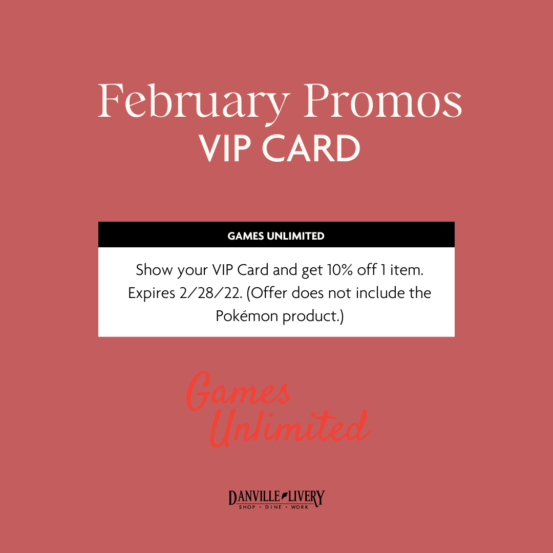 A february promos vip card for games unlimited