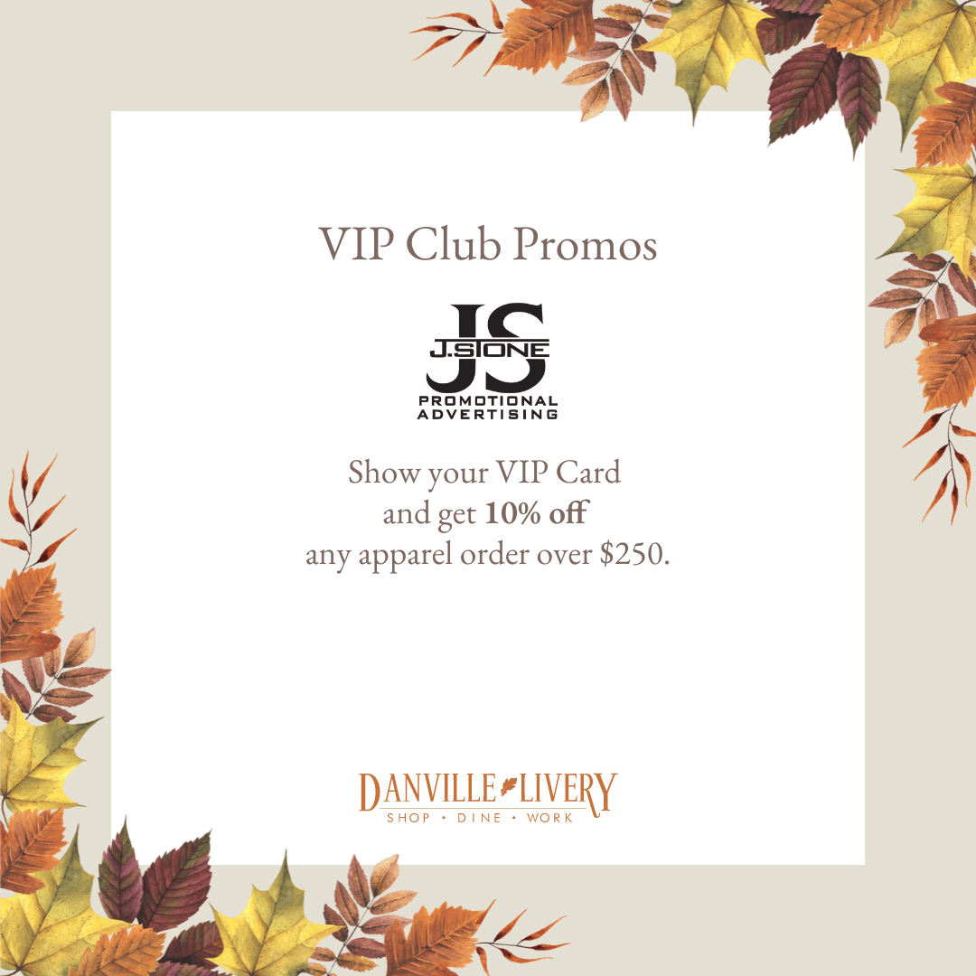 An advertisement for vip club promos with leaves around it