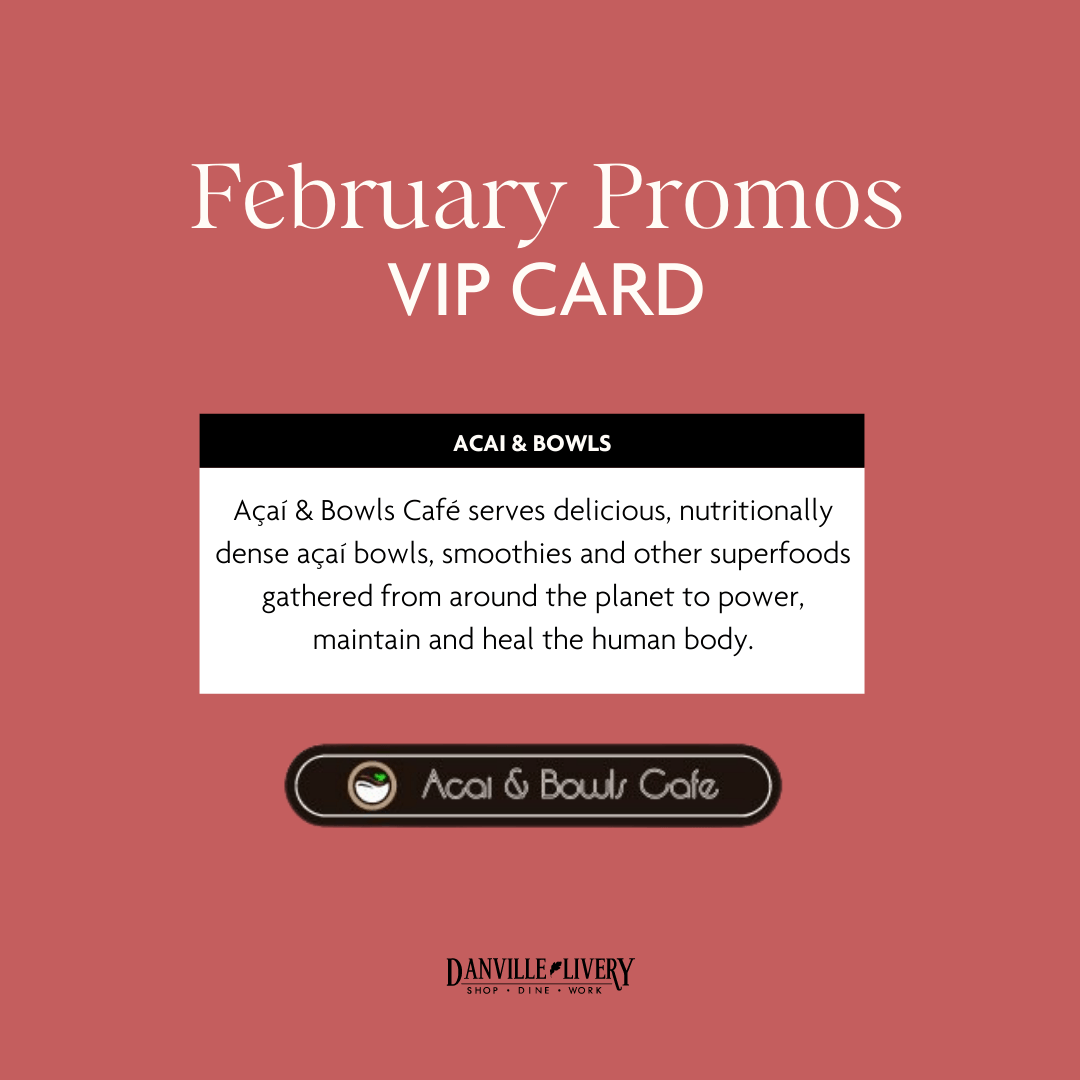 A february promos vip card for acai & bowls cafe