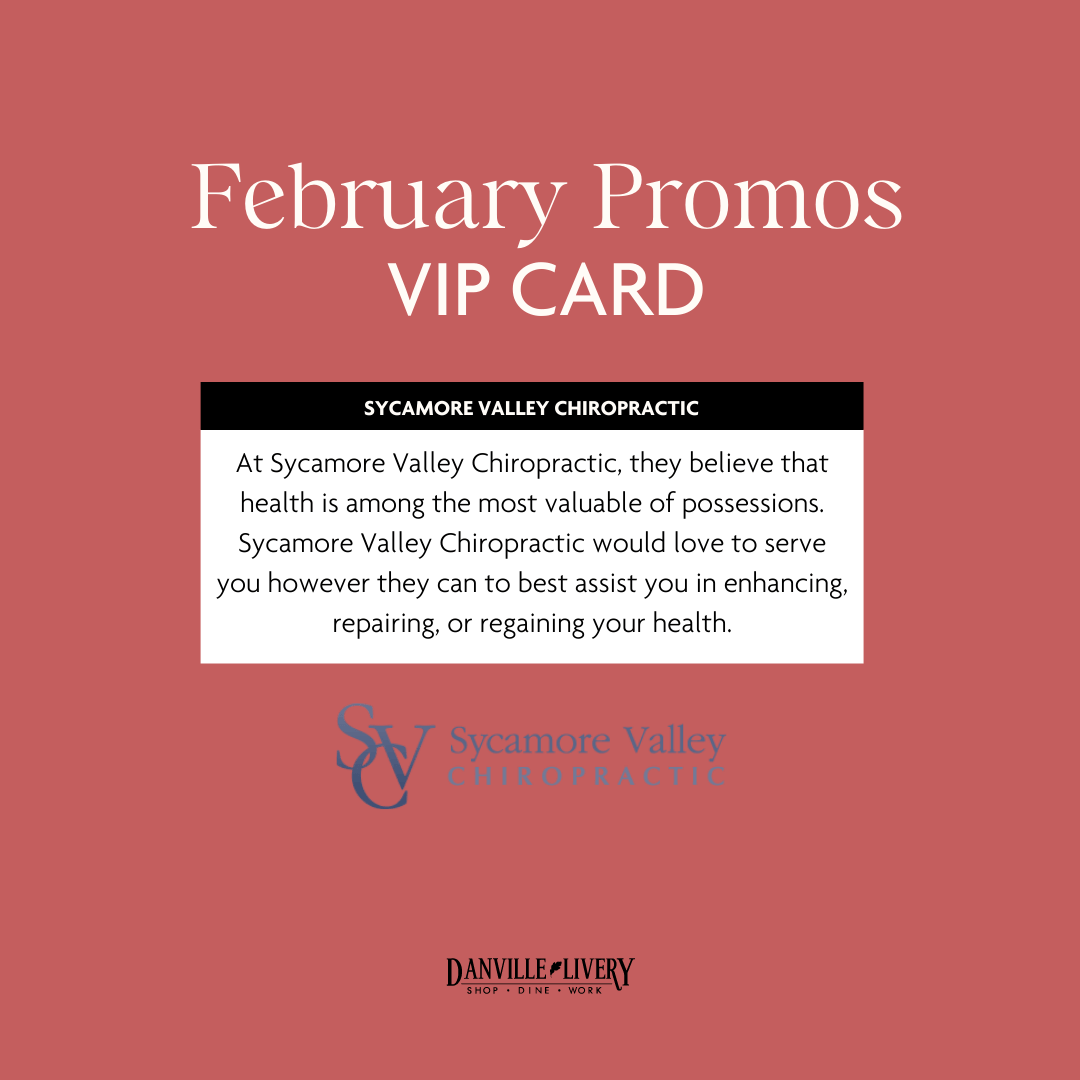 A february promos vip card for sycamore valley chiropractic