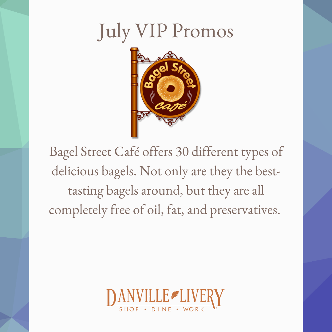 Bagel street cafe offers 30 different types of delicious bagels.