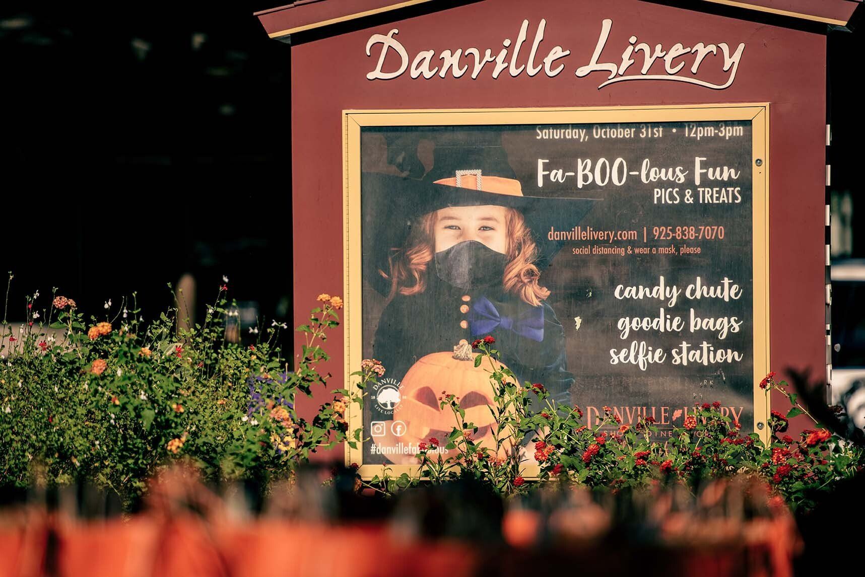 A sign that says danville livery on it