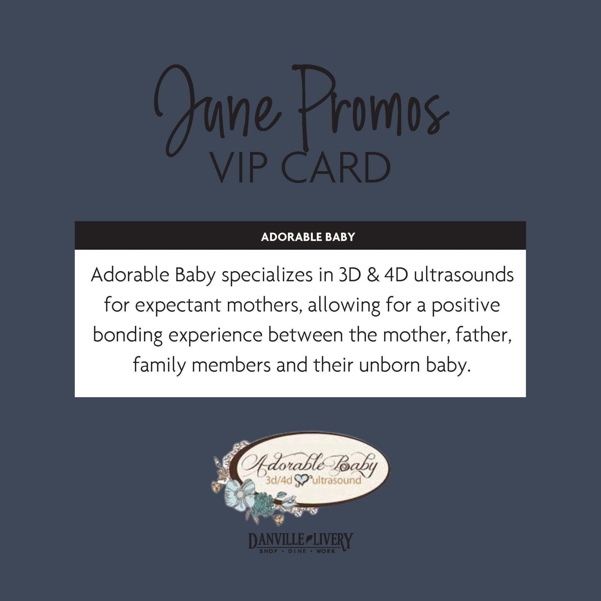 A june promos vip card for adorable baby