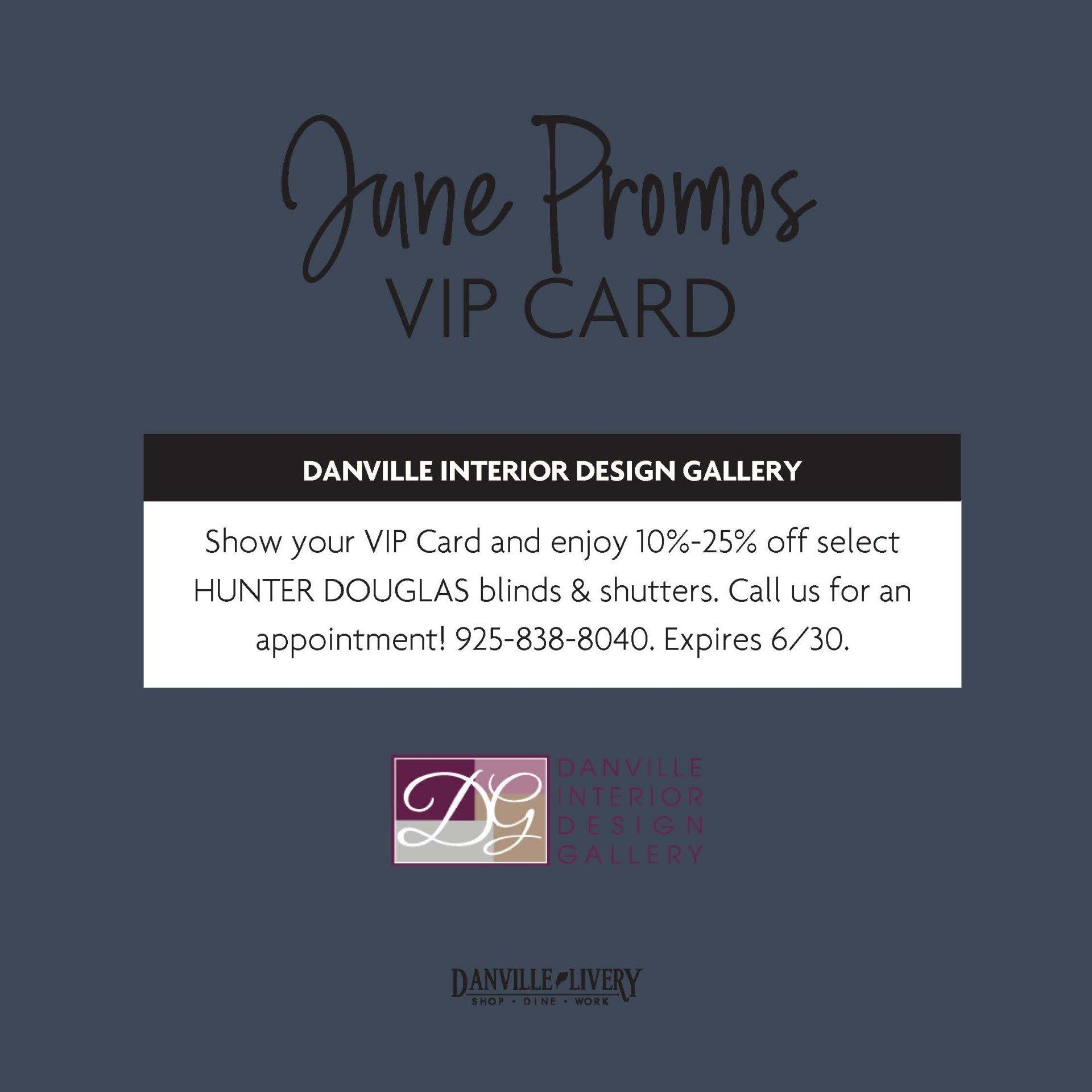 A june promos vip card for danville interior design gallery