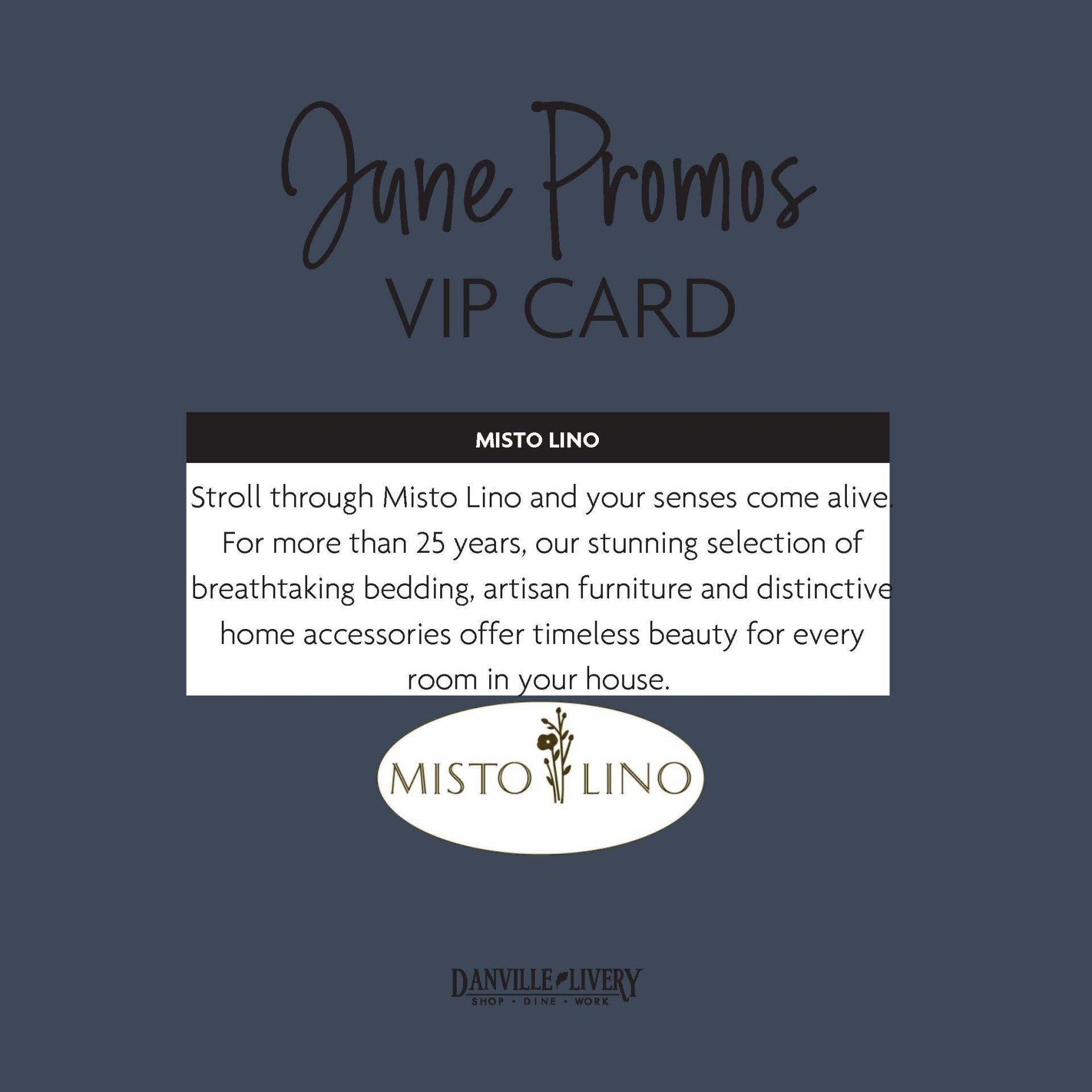 A june promos vip card from misto lino