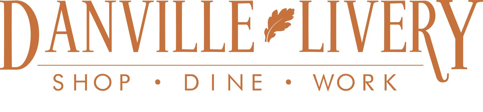 A logo for danville livery shop dine work