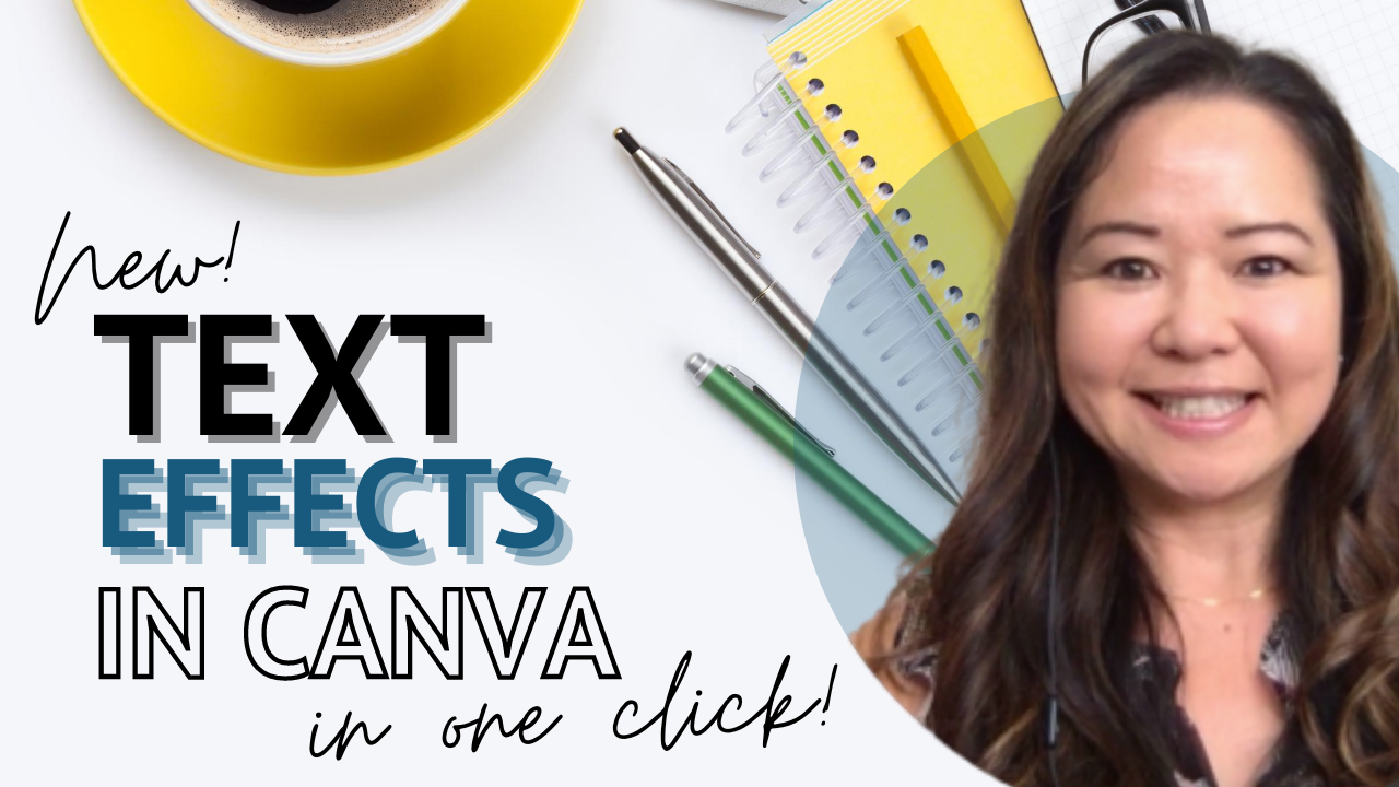 New Canva Feature! How to Add Text Effects in Canva in One Click!