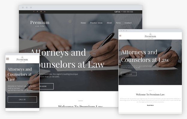 A website for attorneys and counselors at law