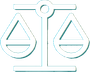 A drawing of a scale of justice 