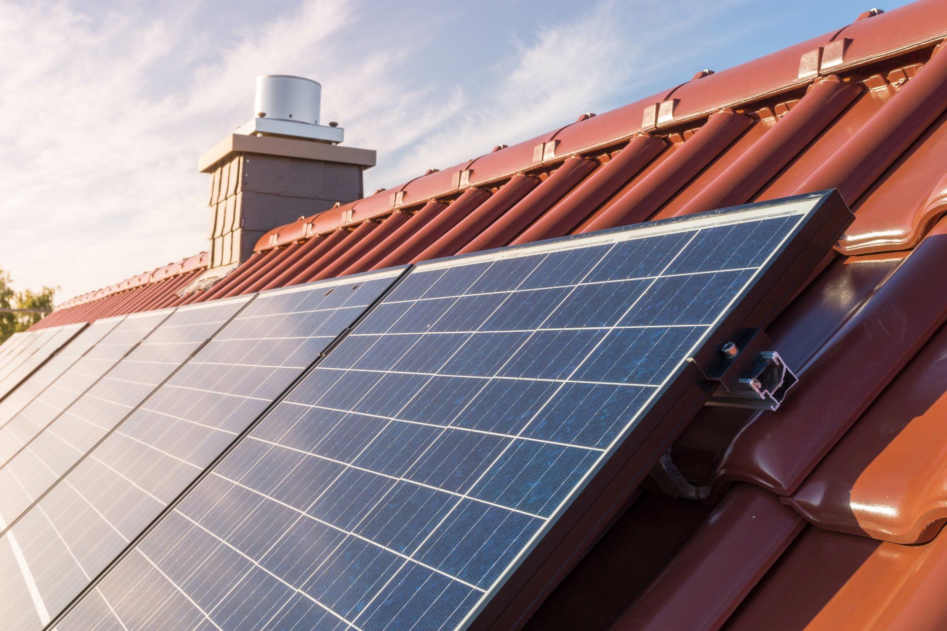 Solaranlage auf einem Hausdach