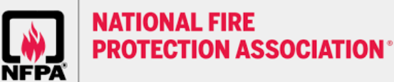 NFPA logo with a flame symbol and 