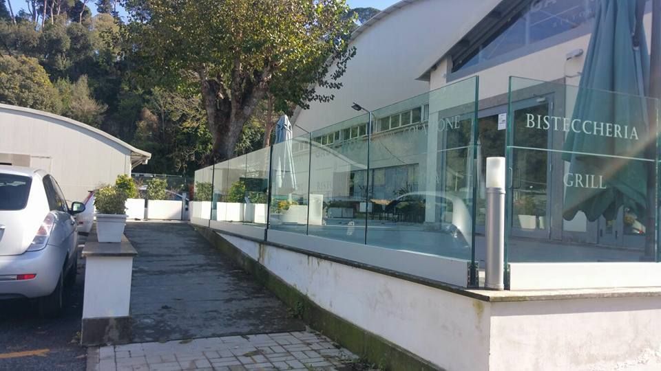parapetto in vetro