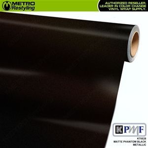 Roll of matte black metallic vinyl wrap from Metro Restyling.