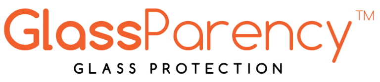 GlassPareny logo in orange with