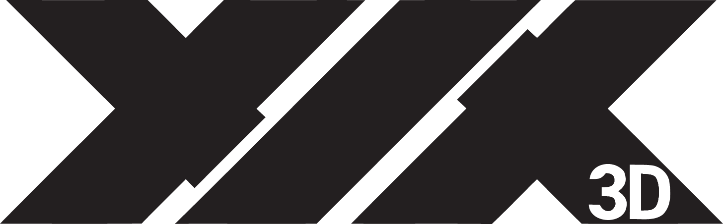 Black and white logo with overlapping lines and 