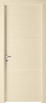 Porta laccata Alder bianca con linee orizzontali