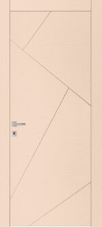 un primo piano di una porta con un disegno geometrico.