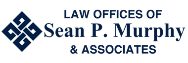 Logo for Law Offices of Sean P. Murphy, featuring a navy blue knot symbol and text.