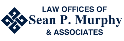 Logo for Law Offices of Sean P. Murphy, featuring a navy blue knot symbol and text.