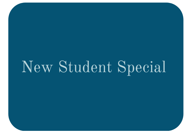 Teal rectangle with rounded corners. Text says