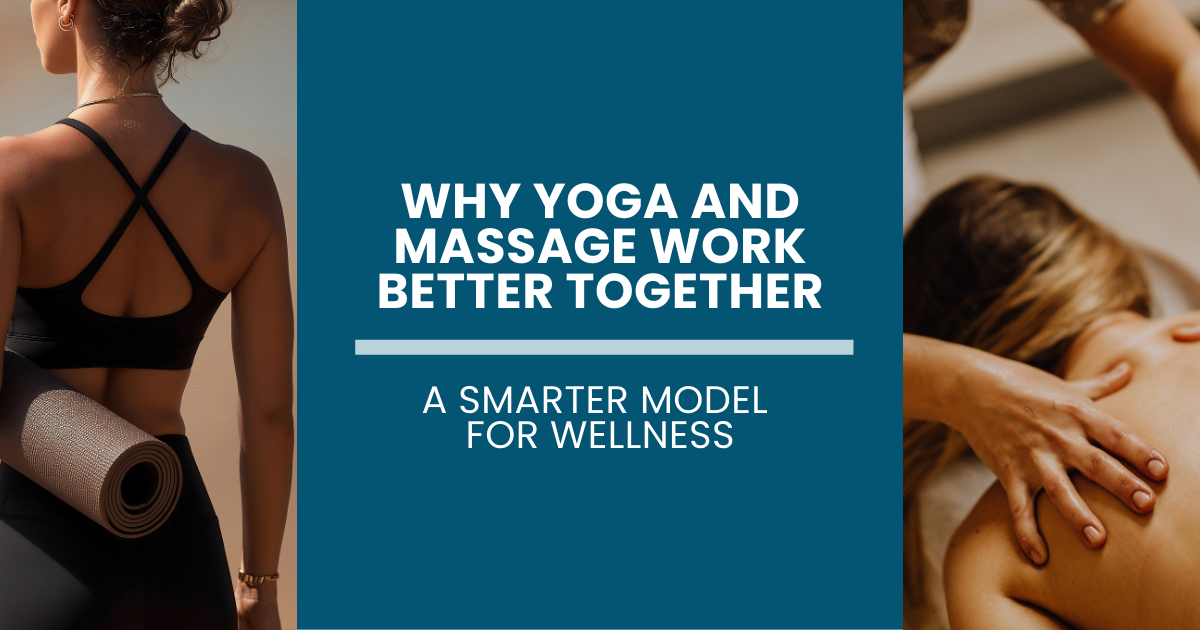Yoga and massage working together for integrated wellness.