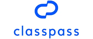 ClassPass logo: Blue stylized interlocking