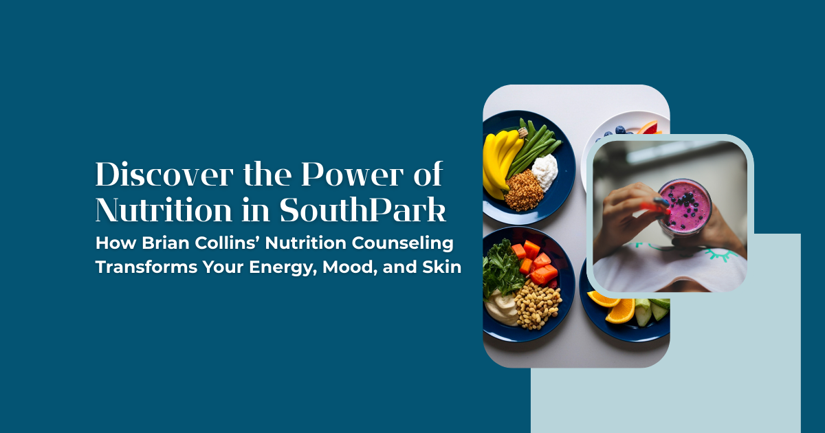 Registered dietitian taking notes beside fruits and vegetables during a nutrition counseling session