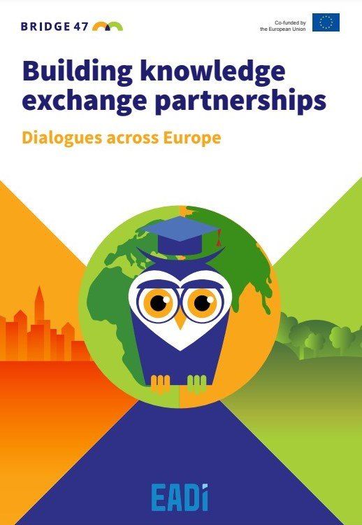 the cover of a book titled building knowledge exchange partnerships